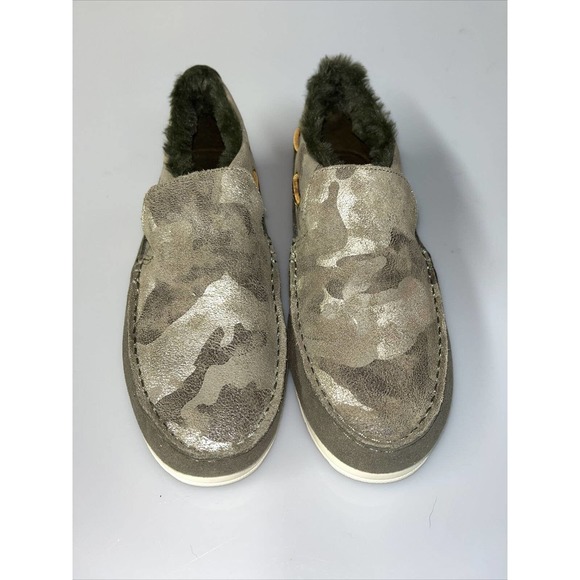 Sperry Size 7.5 M MOC-SIDER Olive Leather Moccasin Loafers New Women's Shoes - Picture 3 of 11